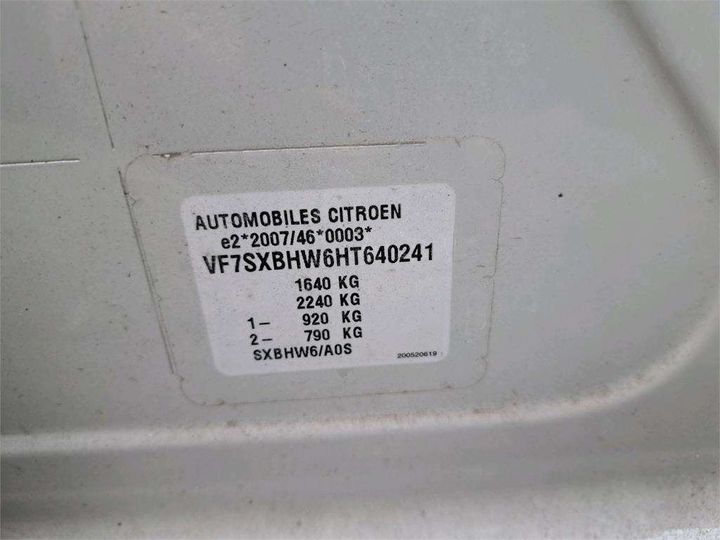 Photo 8 VIN: VF7SXBHW6HT640241 - CITROEN C3 