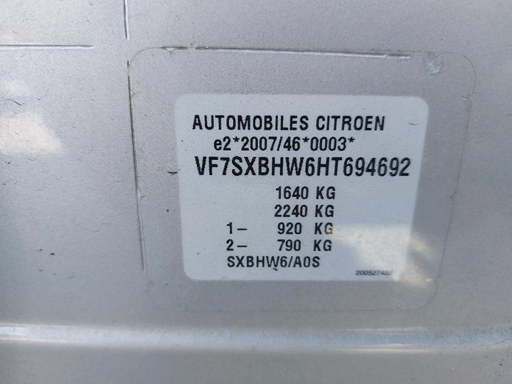 Photo 8 VIN: VF7SXBHW6HT694692 - CITROEN C3 