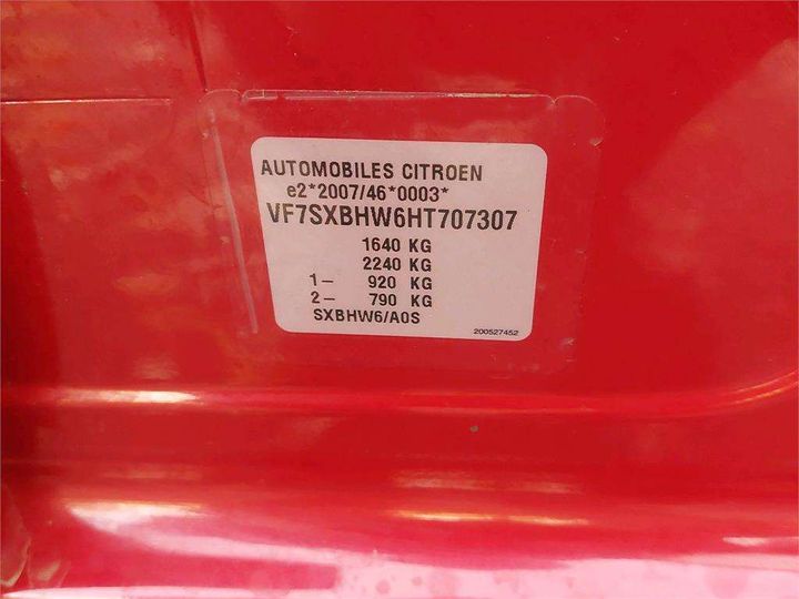 Photo 8 VIN: VF7SXBHW6HT707307 - CITROEN C3 