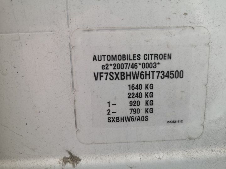 Photo 8 VIN: VF7SXBHW6HT734500 - CITROEN C3 