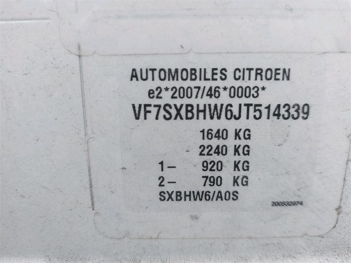 Photo 8 VIN: VF7SXBHW6JT514339 - CITROEN C3 