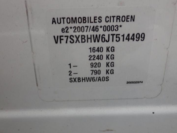 Photo 11 VIN: VF7SXBHW6JT514499 - CITROEN C3 