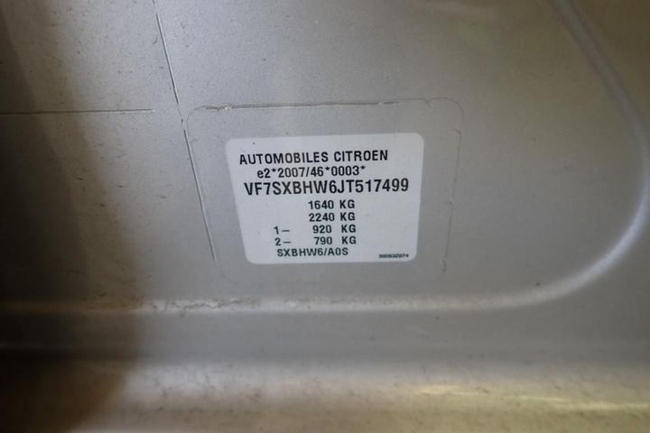 Photo 6 VIN: VF7SXBHW6JT517499 - CITROEN C3 