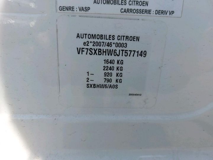 Photo 8 VIN: VF7SXBHW6JT577149 - CITROEN C3 