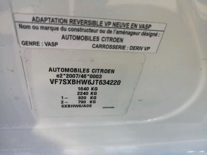 Photo 8 VIN: VF7SXBHW6JT634220 - CITROEN C3 