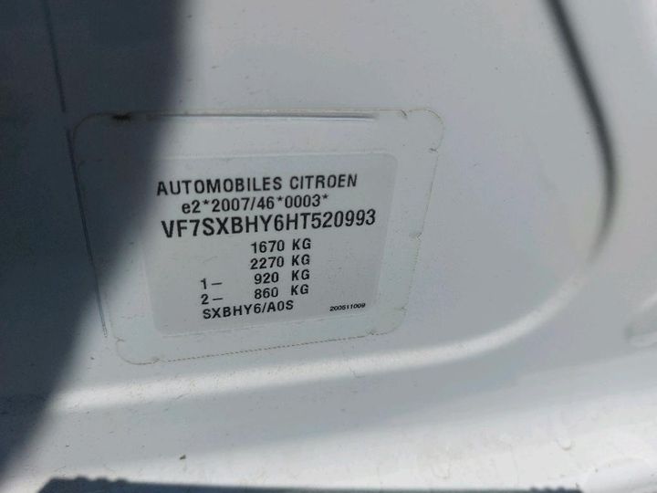 Photo 8 VIN: VF7SXBHY6HT520993 - CITROEN C3 SOCIETE 