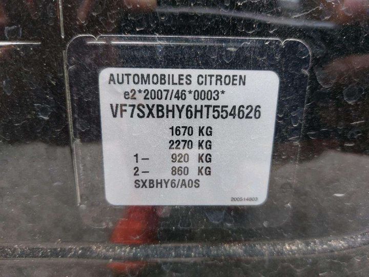 Photo 8 VIN: VF7SXBHY6HT554626 - CITROEN C3 