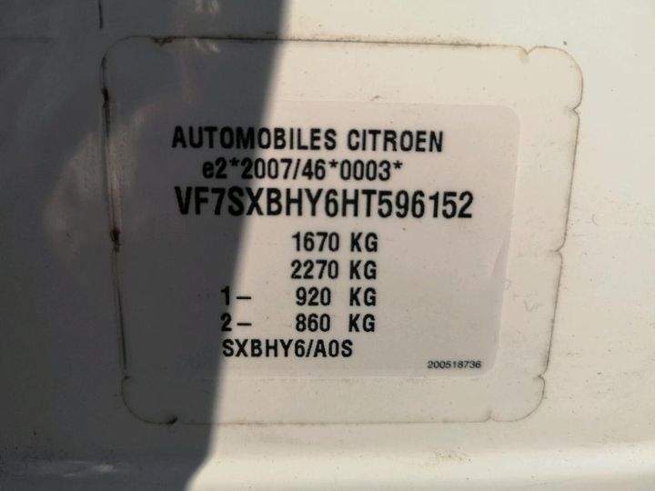 Photo 8 VIN: VF7SXBHY6HT596152 - CITROEN C3 