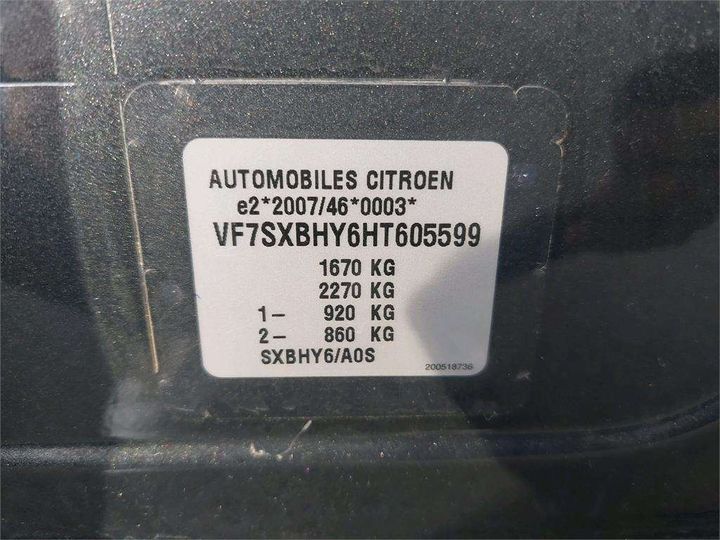 Photo 8 VIN: VF7SXBHY6HT605599 - CITROEN C3 