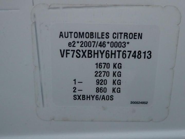 Photo 13 VIN: VF7SXBHY6HT674813 - CITROEN C3 5P 