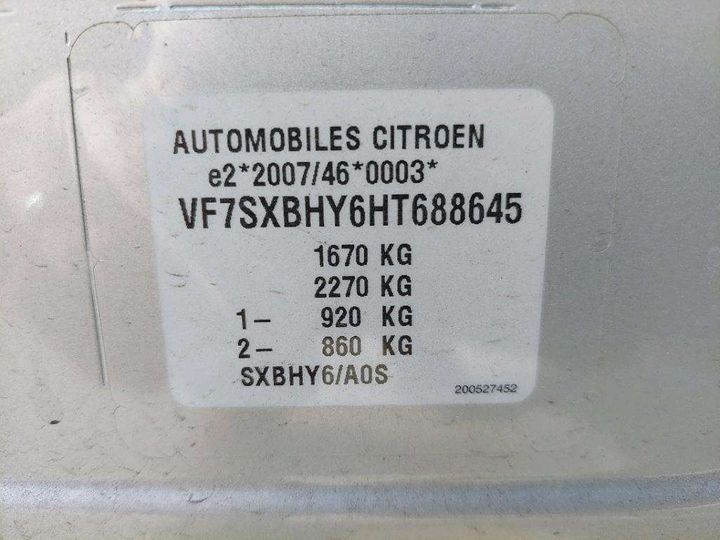 Photo 8 VIN: VF7SXBHY6HT688645 - CITROEN C3 