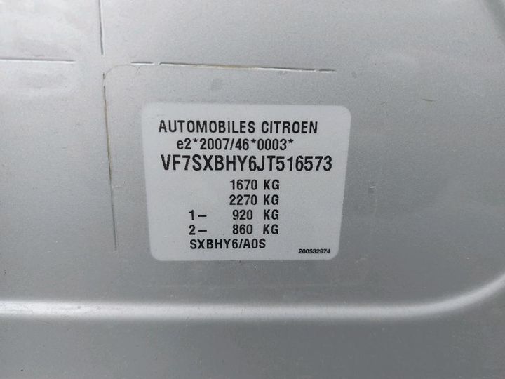 Photo 8 VIN: VF7SXBHY6JT516573 - CITROEN C3 SOCIETE 