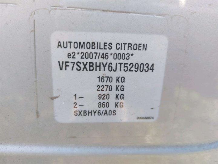 Photo 8 VIN: VF7SXBHY6JT529034 - CITROEN C3 