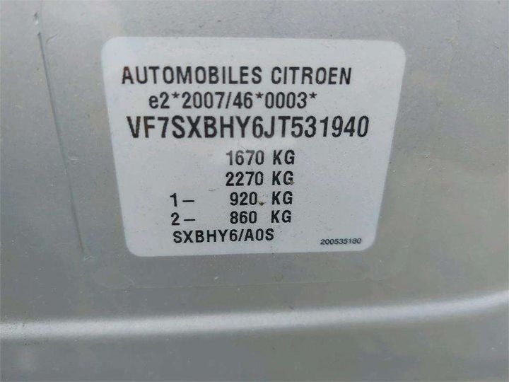 Photo 8 VIN: VF7SXBHY6JT531940 - CITROEN C3 