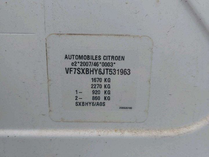 Photo 8 VIN: VF7SXBHY6JT531963 - CITROEN C3 