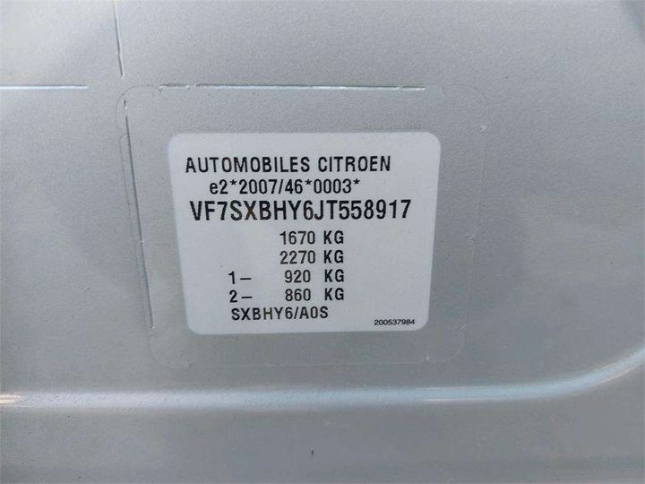 Photo 8 VIN: VF7SXBHY6JT558917 - CITROEN C3 