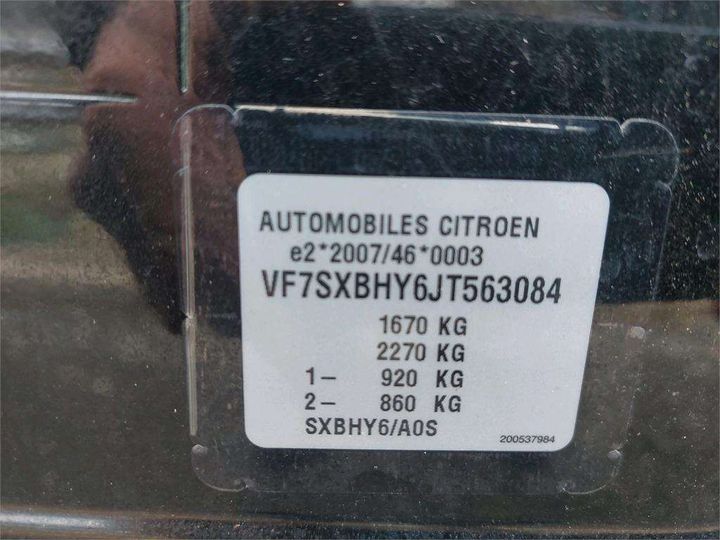 Photo 8 VIN: VF7SXBHY6JT563084 - CITROEN C3 