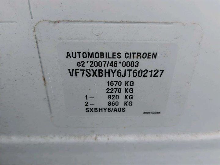 Photo 8 VIN: VF7SXBHY6JT602127 - CITROEN C3 