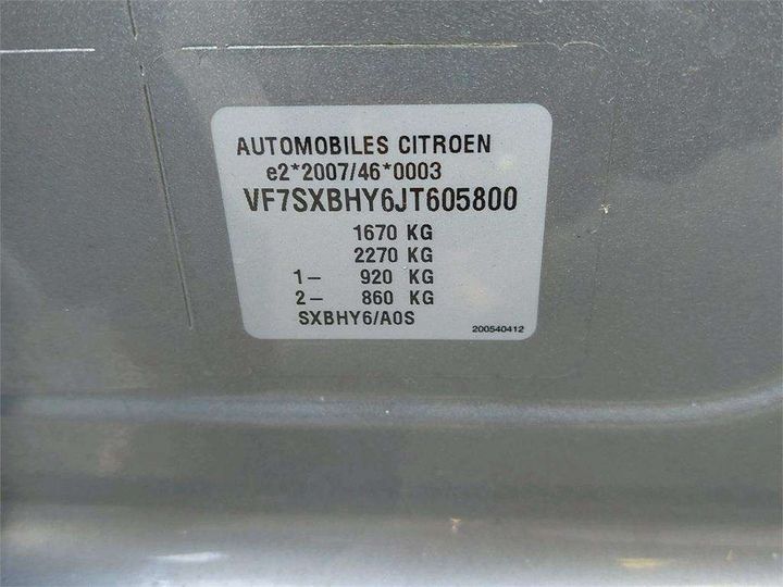 Photo 8 VIN: VF7SXBHY6JT605800 - CITROEN C3 