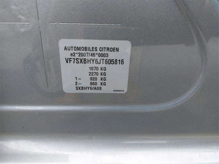 Photo 8 VIN: VF7SXBHY6JT605816 - CITROEN C3 