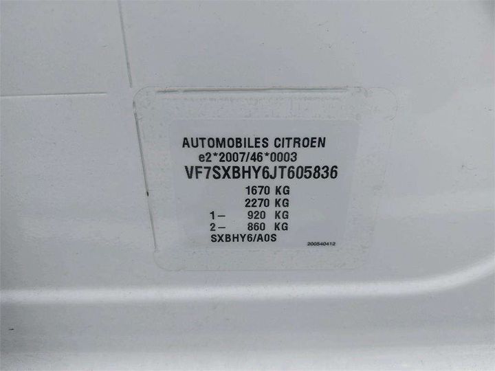 Photo 8 VIN: VF7SXBHY6JT605836 - CITROEN C3 