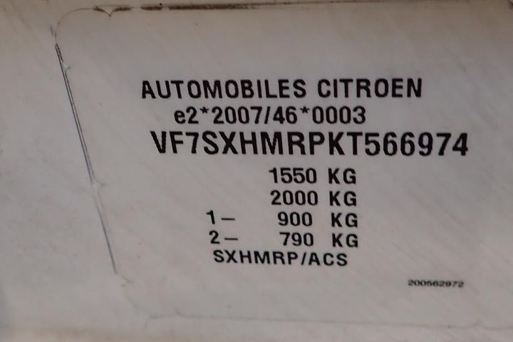 Photo 12 VIN: VF7SXHMRPKT566974 - CITROEN C3 