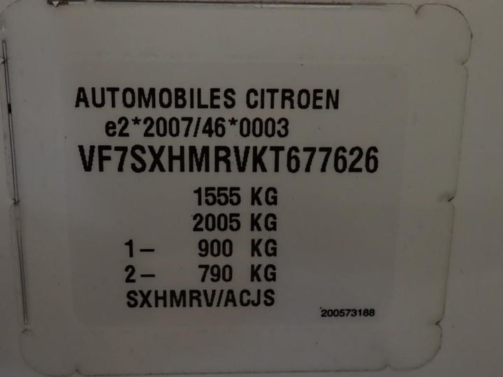 Photo 10 VIN: VF7SXHMRVKT677626 - CITROEN C3 