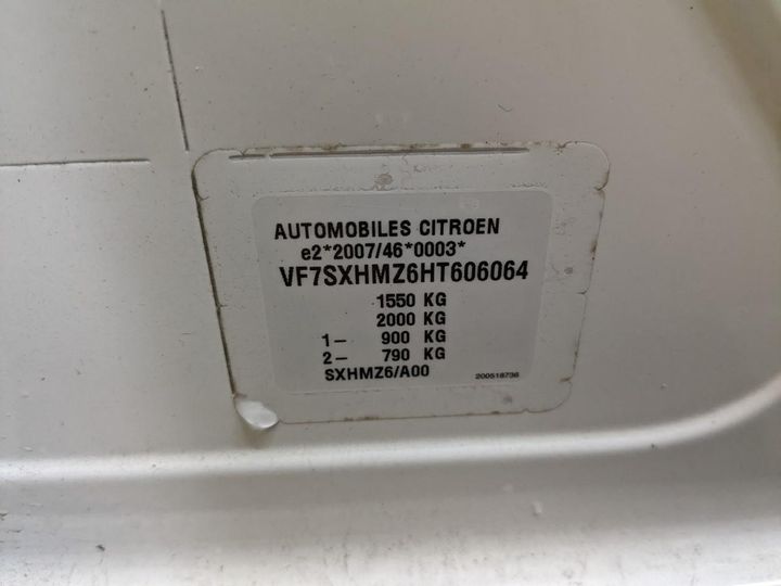 Photo 13 VIN: VF7SXHMZ6HT606064 - CITROEN C3 