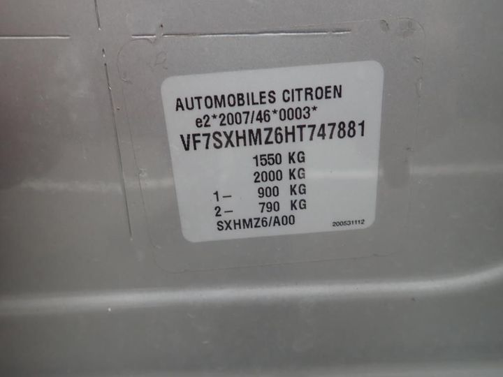 Photo 12 VIN: VF7SXHMZ6HT747881 - CITROEN C3 5P 