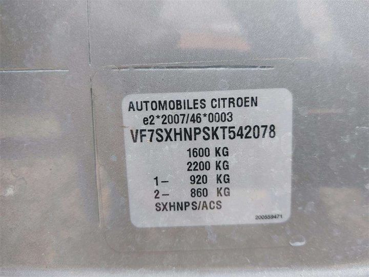 Photo 8 VIN: VF7SXHNPSKT542078 - CITROEN C3 