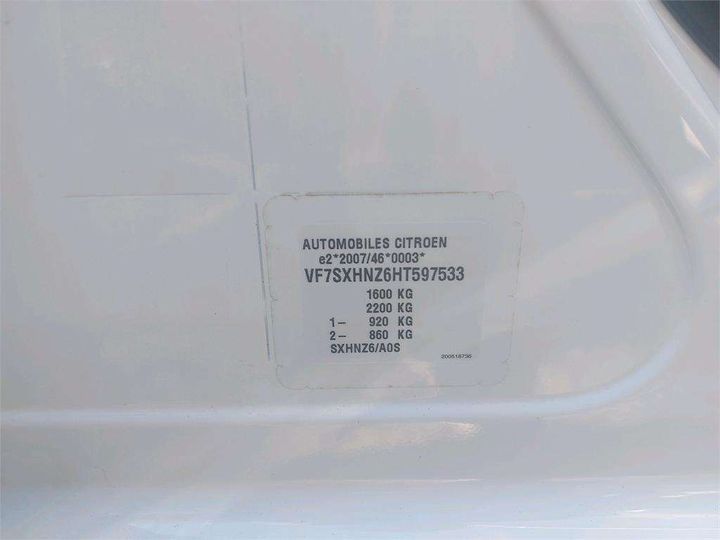 Photo 8 VIN: VF7SXHNZ6HT597533 - CITROEN C3 