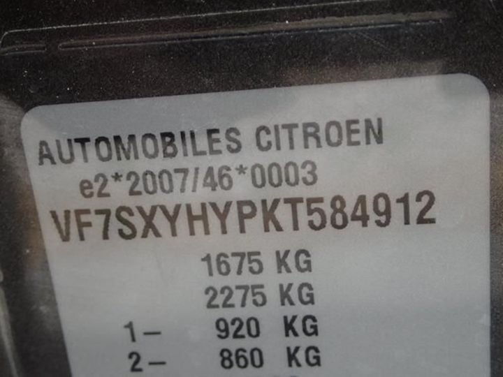 Photo 9 VIN: VF7SXYHYPKT584912 - CITROEN C3 5P 