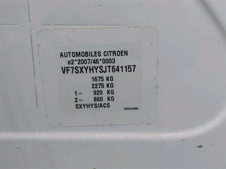 Photo 8 VIN: VF7SXYHYSJT641157 - CITROEN C3 