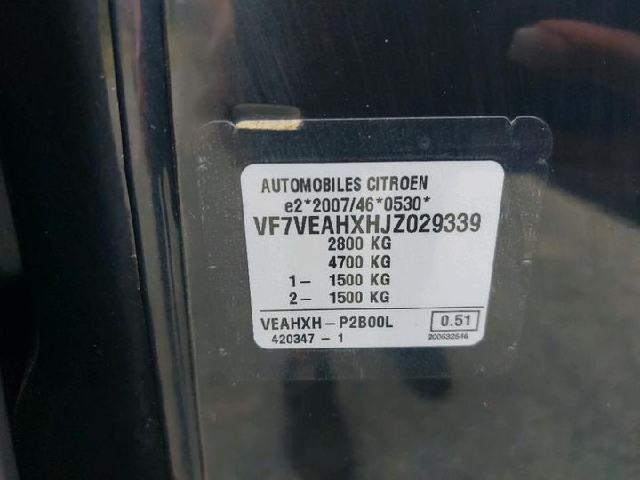 Photo 8 VIN: VF7VEAHXHJZ029339 - CITROEN SPACETOURER 