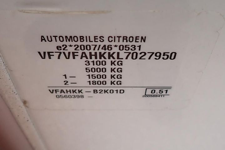 Photo 12 VIN: VF7VFAHKKL7027950 - CITROEN JUMPY 