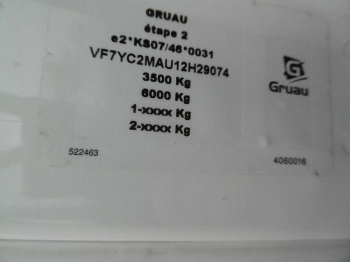 Photo 8 VIN: VF7YC2MAU12H29074 - CITROEN JUMPER CHASSIS CABINE (BENNE) 