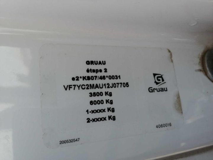 Photo 9 VIN: VF7YC2MAU12J07705 - CITROEN JUMPER CHASSIS CABINE (BENNE) 