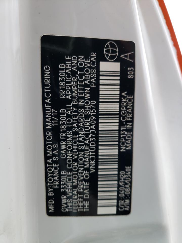 Photo 11 VIN: VNKJTUD37JA091570 - TOYOTA YARIS 