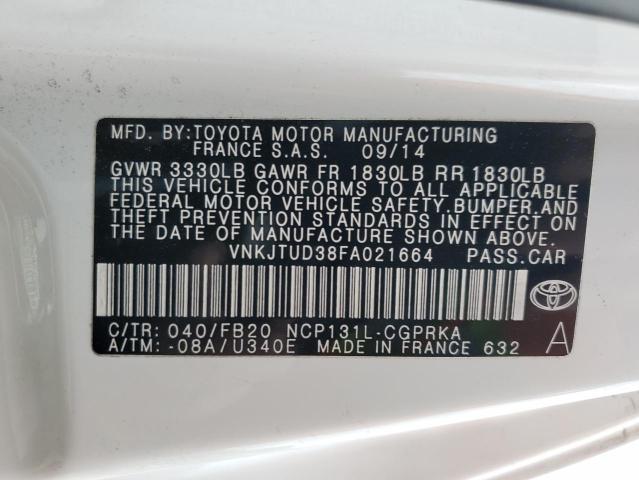 Photo 11 VIN: VNKJTUD38FA021664 - TOYOTA YARIS 