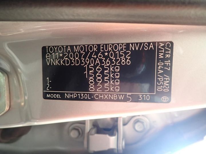 Photo 12 VIN: VNKKD3D390A363286 - TOYOTA YARIS 