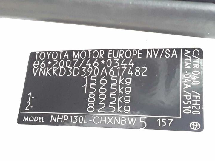 Photo 9 VIN: VNKKD3D390A617482 - TOYOTA YARIS 