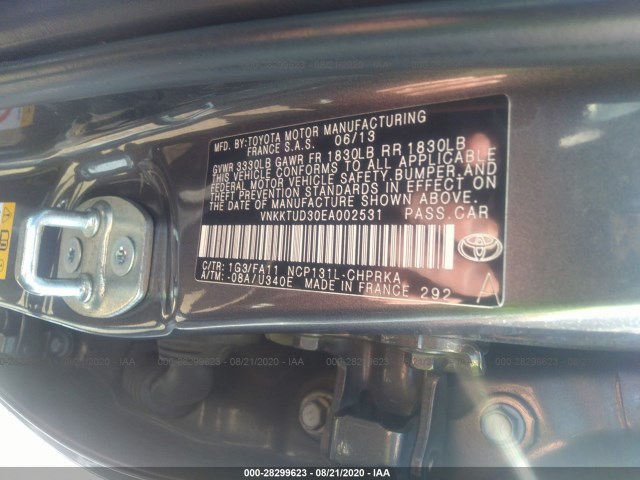 Photo 8 VIN: VNKKTUD30EA002531 - TOYOTA YARIS 