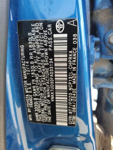 Photo 11 VIN: VNKKTUD30FA033134 - TOYOTA YARIS 