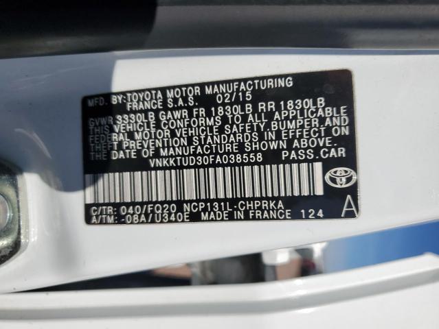 Photo 11 VIN: VNKKTUD30FA038558 - TOYOTA YARIS 