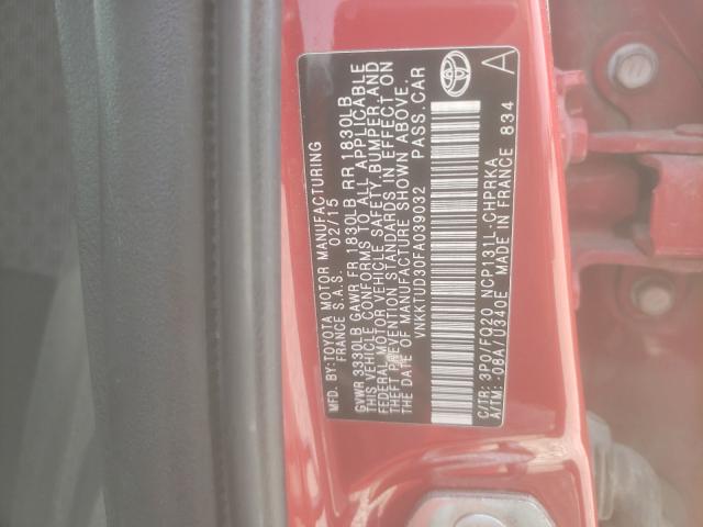 Photo 9 VIN: VNKKTUD30FA039032 - TOYOTA YARIS 