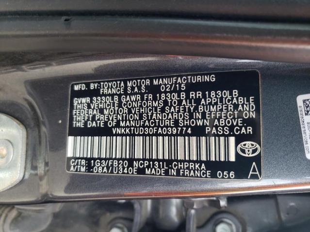 Photo 11 VIN: VNKKTUD30FA039774 - TOYOTA YARIS 