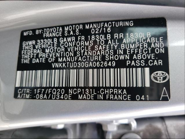 Photo 9 VIN: VNKKTUD30GA062649 - TOYOTA YARIS L 