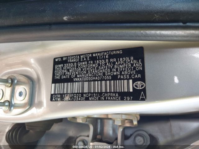 Photo 8 VIN: VNKKTUD30HA077055 - TOYOTA YARIS 