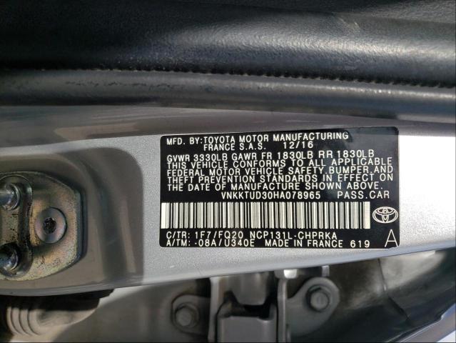 Photo 9 VIN: VNKKTUD30HA078965 - TOYOTA YARIS L 