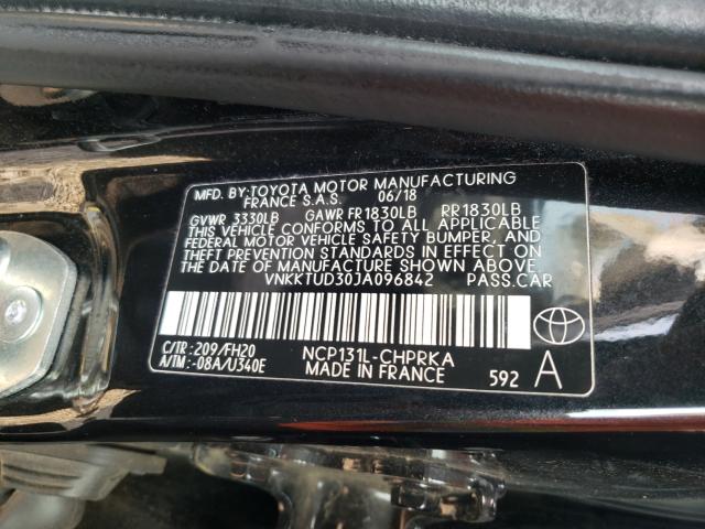 Photo 9 VIN: VNKKTUD30JA096842 - TOYOTA YARIS L 